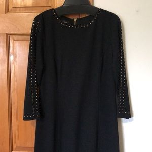 Little black dress  with gold tone studs